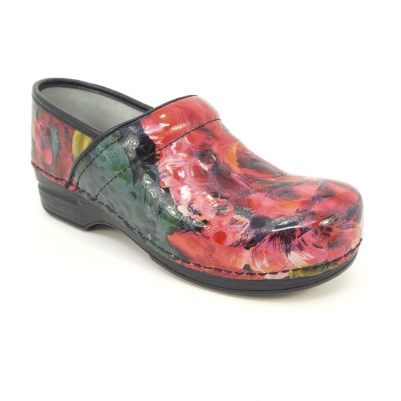 dansko watercolor clogs